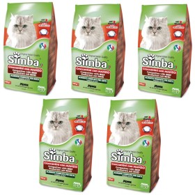Multipack da 5 Confezioni di Simba Croccantini per Gatto Al Gusto Manzo Da 2 Kg Ciascuna