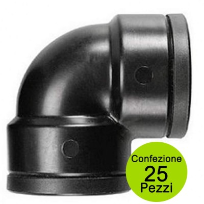 Multipack 25 pezzi Gomiti Femmina Femmina 1 Pollice Polipropilene 90 Gradi