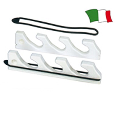 PORTACANNE A PARETE 3 POSTI IN ABS BIANCO