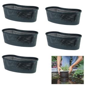 Multipack da 5 Cesti per Piante Acquatiche Ovale Dimensioni 45 cm Cadauno Laghetto Magic