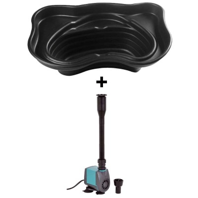 Set Laghetto per Giardino da 200 lt + Pompa per Laghetto Indoor 750 Laghetto Magic