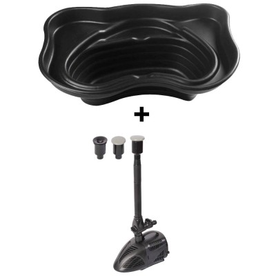 Laghetto per Giardino Termoformato da 200 lt + Pompa per Laghetto VX 800 LITRI/H Laghetto Magic