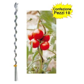 Tutori a Spirale per Pomodori in Acciaio Zincato Confezione da 10 pezzi 7 mm x 210 cm