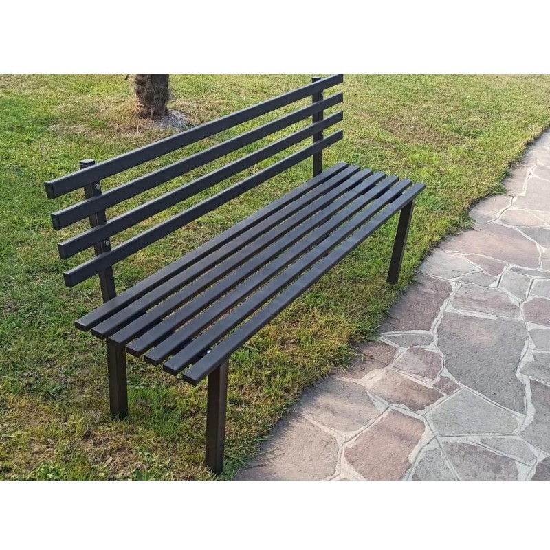 Panchina da Esterno con Seduta per Giardino Zincata 100 cm