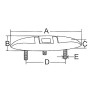 Bitta a Pulsante Acciaio Inox Aisi 316 mm 155 Per Imbarcazione