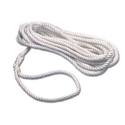 CIMA ORMEGGIO 10 MM 10 METRI IMPIOMBATA, BIANCA,NAUTICA