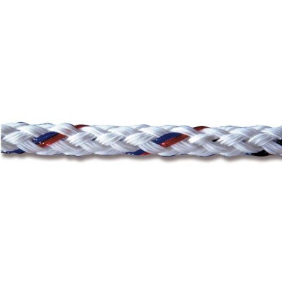 TREM FOX TRECCIA SENZA ANIMA 8 MM 200 METRI BLU-BIANCO-ROSSO NAUTICA
