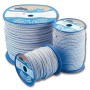 CORDA ELASTICA SPECIALE MARINA BIANCA FILO SEGNALE BLU NAVY DIAMETRO 12 MM IN BOBINA DA 50 METRI NAUTICA