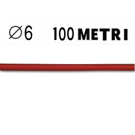 CORDA ELASTICA COLOR DIAMETRO 6 MM ROSSA BOBINA DA 100 METRI NAUTICA