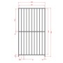 Pannello con Porta Tubolare per Box Cani con Zincatura a Caldo 100xh180 Cm