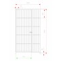 4 Pannelli con Porta in Rete per Box Cani con Zincatura Elettrolitica Ciascuno Misura 100xh180 Cm
