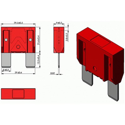 FUSIBILE MAXI 20 A CONFEZIONE PEZZI 2
