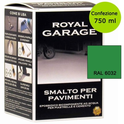 Smalto Brava Royal Garage Verde RAL 6032 Per Pavimenti Piastrelle ml 750