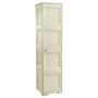 Armadio mono anta 3 ripiani cm 40x43x164 in resina colore Angora - Omnimodus