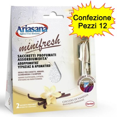Ariasana Mini Fresh Coccole di Vaniglia Confezione da 12 Pezzi da 100 gr