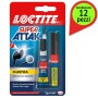 Loctite Colla Super Attak Plastica Confezione da 12 Tubi da 2 gr + 4 milliliter