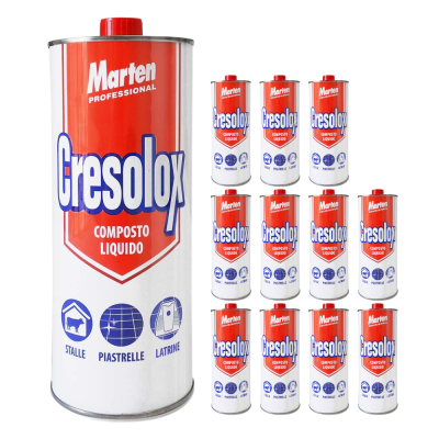 Cresolox Potente Detergente Ampio Spettro di Azione Creolina Multipack Pezzi 12 da Litri 1 cad