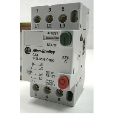 SALVAMOTORE A PULSANTE REGOLAZIONE 6,3-10 A Allen Bradley CAT 140-MN-1000