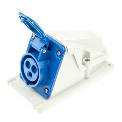 PRESA FISSA PARETE CEE 90° IP44 2P+T16A 220V GEWISS GW62477