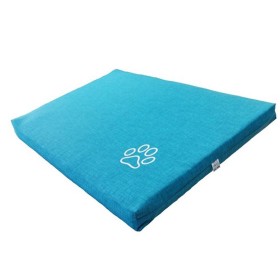 Materassino Sfoderabile per Animali Azzurro Lunghezza 80 Cm