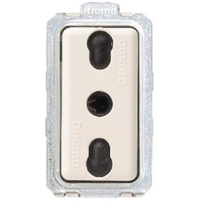 Presa Bivalente Bipasso BTicino 10/16A 250V Art. 5180 Serie Magic