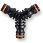 Raccordo Claber 8615 Deviatore a tre vie con innesti rapidi Quick Click