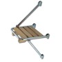 Plancetta Di Poppa Modello Lipari Cm 38 x 48 Inox e Legno