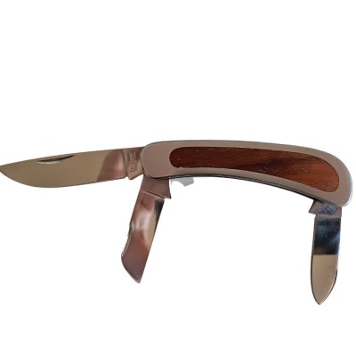 Kershaw Coltello Sportivo Vintage Multiulama Chiudibile 3 Funzioni Legno Acciaio