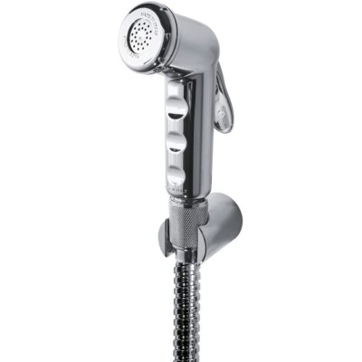 Kit Idroscopino Cromato Con Chiusura Automatica Flessibile cm 120 Con Supporto