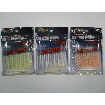 BAIT SPINNER SILICON WORM PEZZI 12 CM 5 ESCA