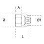 Beta 910B Chiave A Bussola Poligonale 3/8' da 18 mm