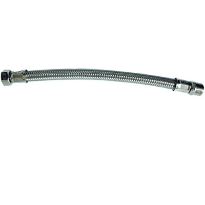 FLESSIBILE IN ACCIAIO M1/2' F3/8' CM 40 PER IDRAULICA