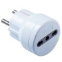Adattatore Schuko Bipasso 10/16A+T 250 Volt Bianco Max 1500 Watt