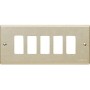 Bticino Placca Alluminio Anodizzato Magic 5 Posti 505/5 con Viti di Fissaggio 