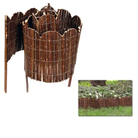 Multipack 6 pz Bordo Ornamentale per Giardino in Salice ad Arco In Rotolo