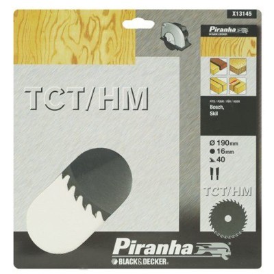 LAMA X13145-XJ PIRANHA MM 190 40DENTI TCT/HM BLACK+DECKER