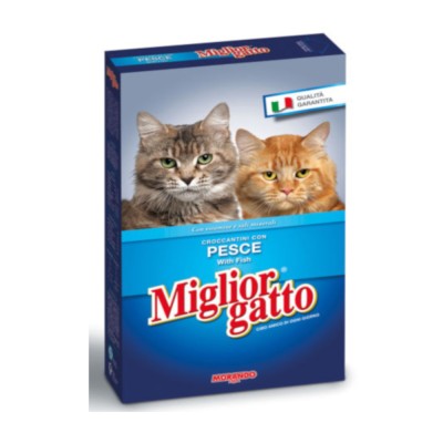 Multipack da 6 Confezioni di Miglior Gatto Morando Adult Croccantini Secchi al Pesce 400 Gr