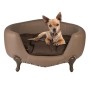 Divano per Cani Luxury Elegance Ecopelle C/Cuscino Marrone CM 74x56xh36