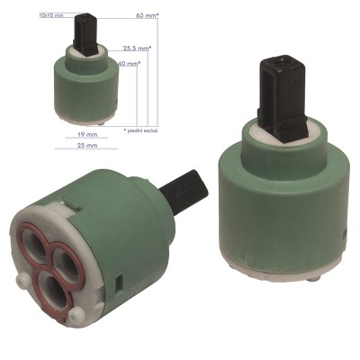 Cartuccia Per Rubinetto Miscelatore Monocomando Ricambio Diametro mm 40