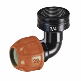 Multipack 20 Pz Gomiti Raccordi Claber 90326 Diametro mm 20 x 3/4" Femmina