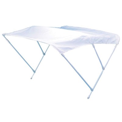 Tendalino 3 Archi Telo Bianco Tubo in Alluminio cm 185x180x140 Per Barca