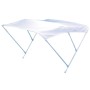 Tendalino 3 Archi Telo Bianco Tubo in Alluminio cm 200x180x140 Per Barca