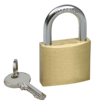 Lucchetto in Ottone Ad Arco in Acciaio mm 20