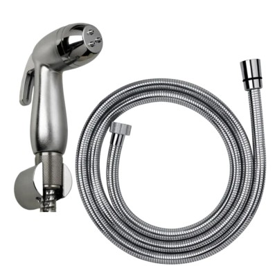 Kit Idroscopino Cromato Con Chiusura Automatica Flessibile cm 120 Con Supporto