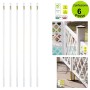 Multipack da 6 pz Palo per Tralicci in Legno Bianco Sostegno Tralicci 50x50 mm x h 2,03 cm