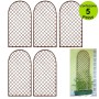 Multipack 5 pz Tralicci Fissi ad Arco in Salice Naturale Colore Marrone 0,60 x h 1,20 Metri
