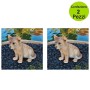 Multipack da 2 pz Decorazione in Resina Leoncino H 24 Cm Giardino e Laghetto Magic