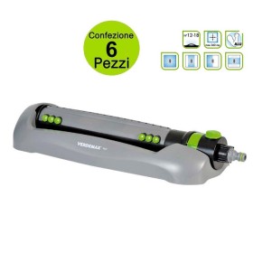 Multipack da 6 pz Irrigatore Oscillante per Giardino 12-18 Ugelli Fino a 360 MQ Verdemax
