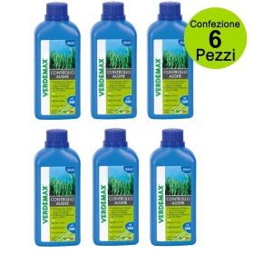Multipack da 6 pz Antialghe per Laghetto e Piscine Controllo Alghe Con Dosatore Litri Totali 30.000