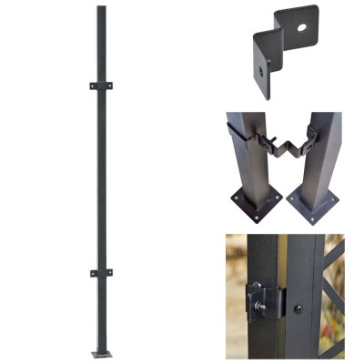 Palo per Tralicci in Metallo Sostegno Tralicci 45x45 mm x h 183 cm Verdemax